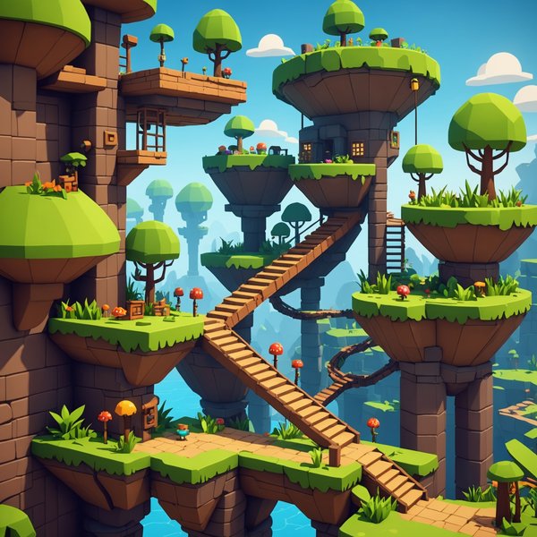 Quelles sont les approches pour créer un jeu de plateforme 3D avec des niveaux générés de manière procédurale?